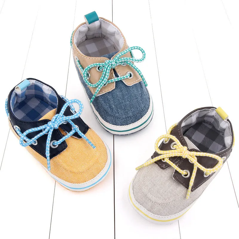 Factory Wholesale Jean First Walking Shoes Canvas Prewalker Baby