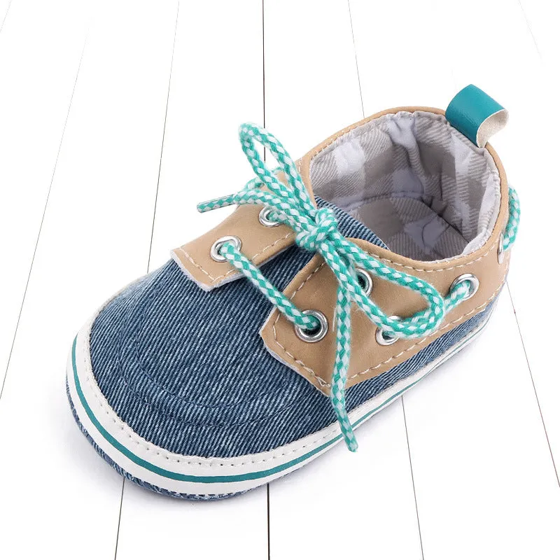 Factory Wholesale Jean First Walking Shoes Canvas Prewalker Baby