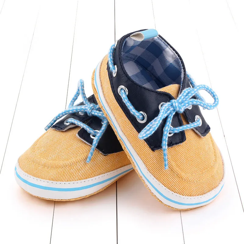 Factory Wholesale Jean First Walking Shoes Canvas Prewalker Baby