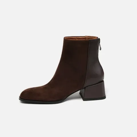 Fae - Block Heel Ankle Boots