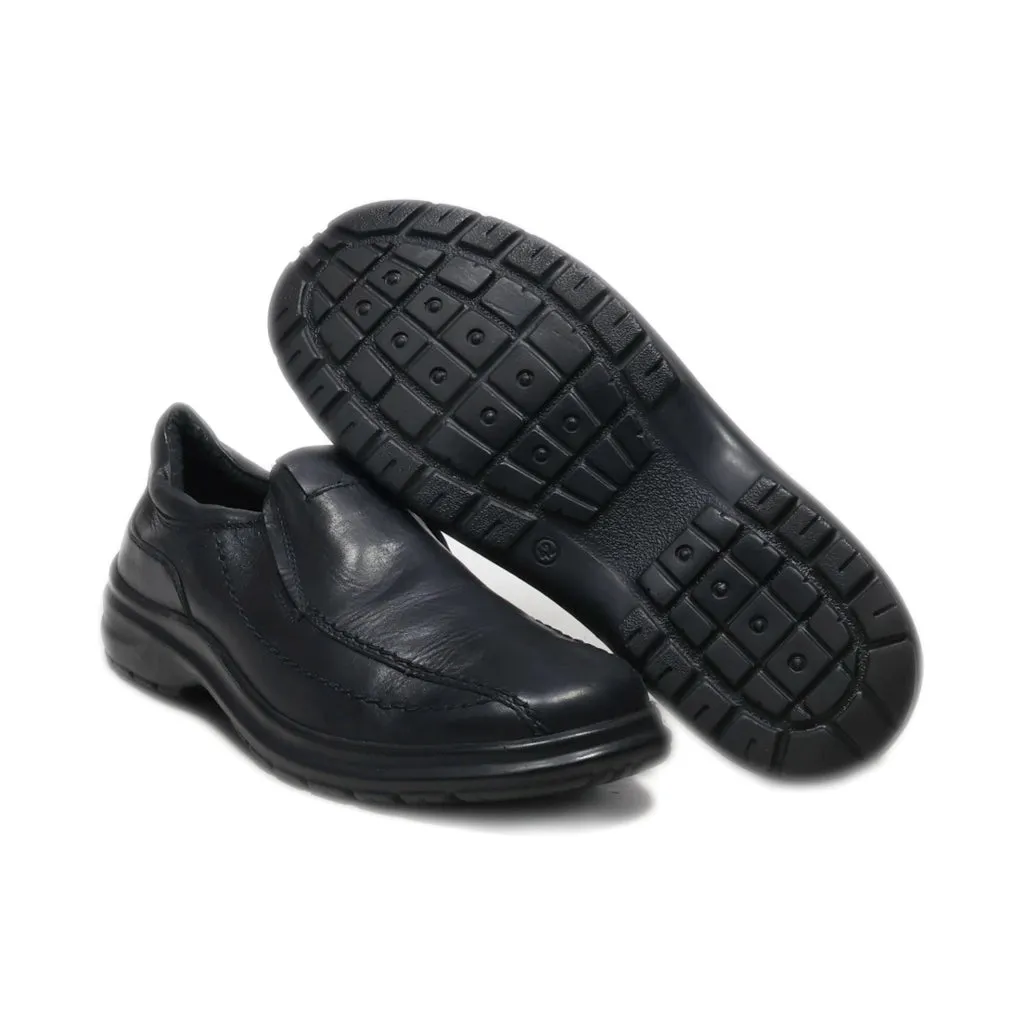 Falcon Formal Slip Ons Leather Black Colour For Men