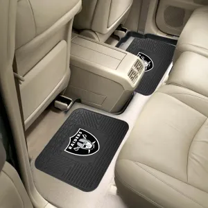 Fanmats Las Vegas Raiders Back Seat Car Utility Mats - 2 Piece Set