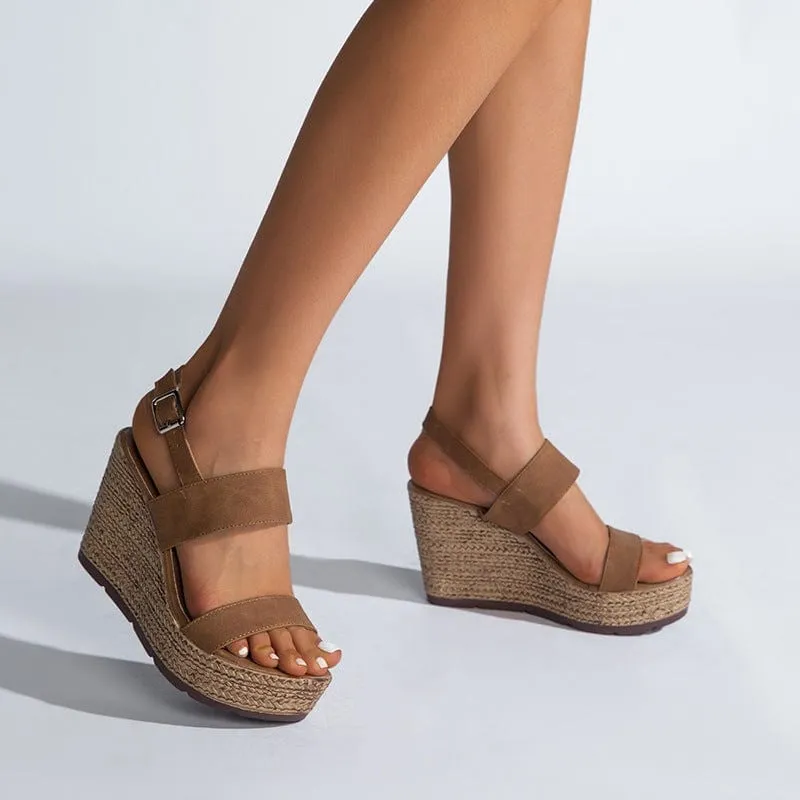 Flatform Wedge Heel Sandals