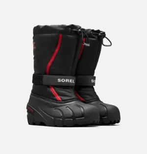 Flurry II Kid's Insulated Snow Boot - Black, Bright Red