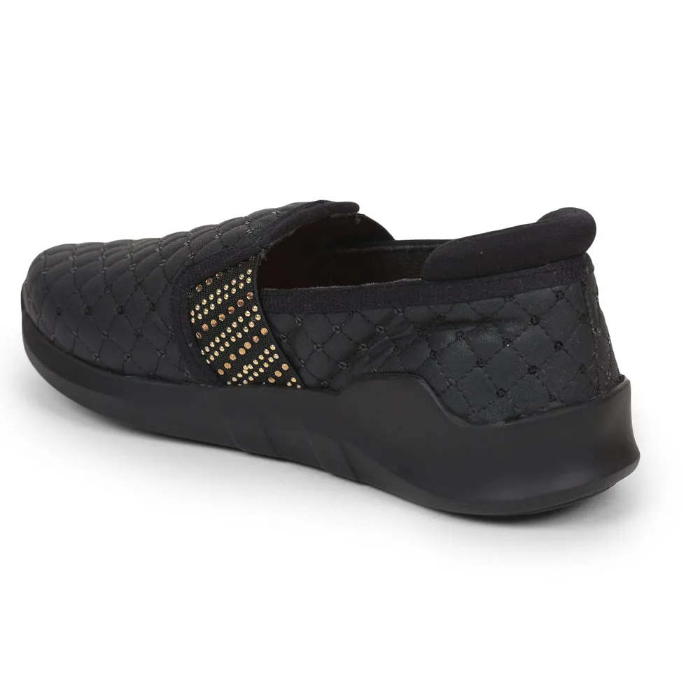 Force 10 Casual Slip On Shoes Ladies (BLACK) AVILA-32 By Liberty