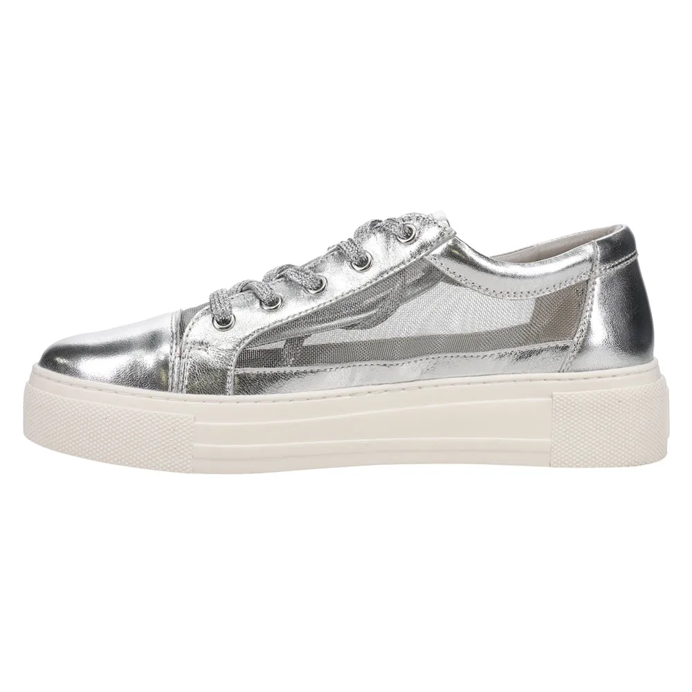 Forever Young Metallic Lace Up Sneakers