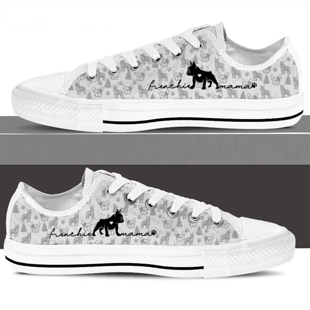 French Bulldog Low Top Shoes, Dog Printed Shoes, Canvas Shoes For Men, Women