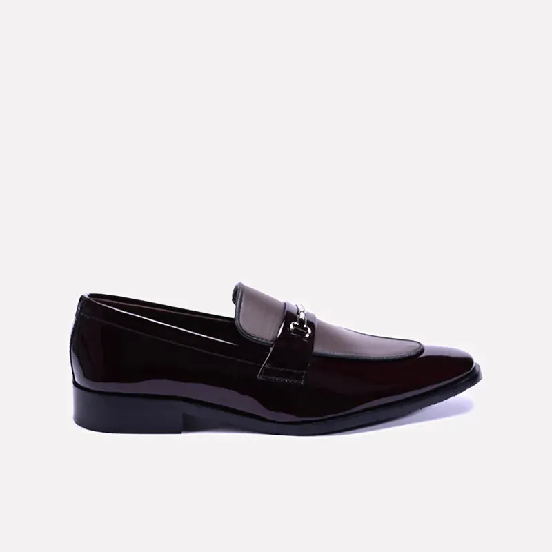 Gareth Maroon Glossy Dress Shoes 0111132