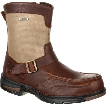 Georgia Boot Men's Athens 8" Waterproof Side-Zip Boot/Brown