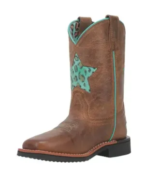 Girl's Dan Post Star Inlay Tan Boot