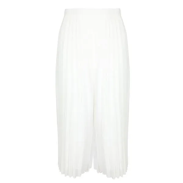 GIRLS LONG PLEATED TROUSER - WHITE