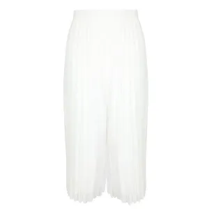 GIRLS LONG PLEATED TROUSER - WHITE