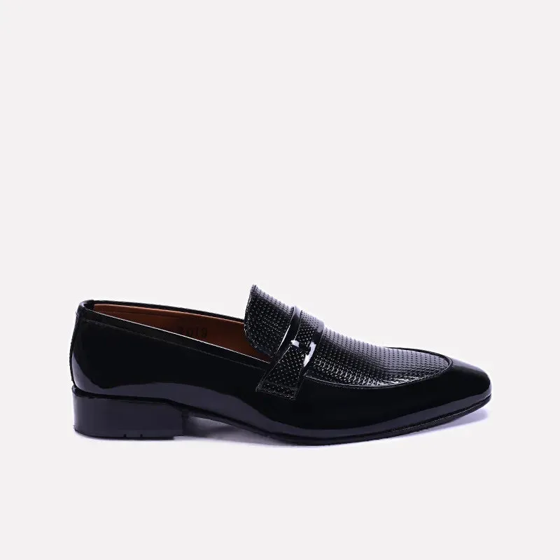 Harrington Black Perforated Dress Shoes 0111151