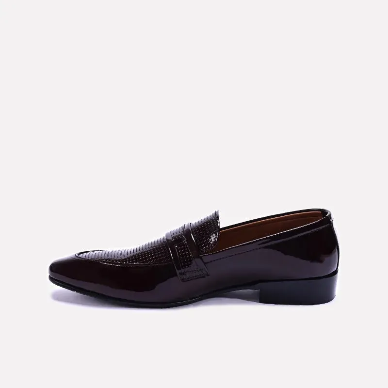 Harrington Maroon Perforated Dress Shoes 0111151