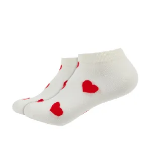 Hearts Printed Ankle Socks