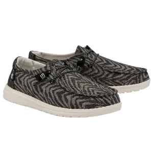 Hey Dude Ladies Wendy Woven Zebra Black Shoes 121414740