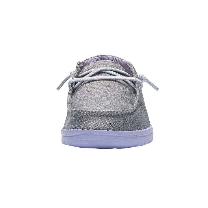 Hey Dude Wendy Youth Sparkling Grey Lilac