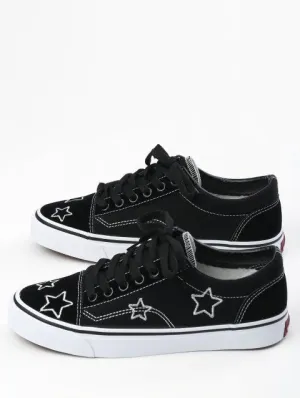 Impressive Embroidery Stars Skate Shoes