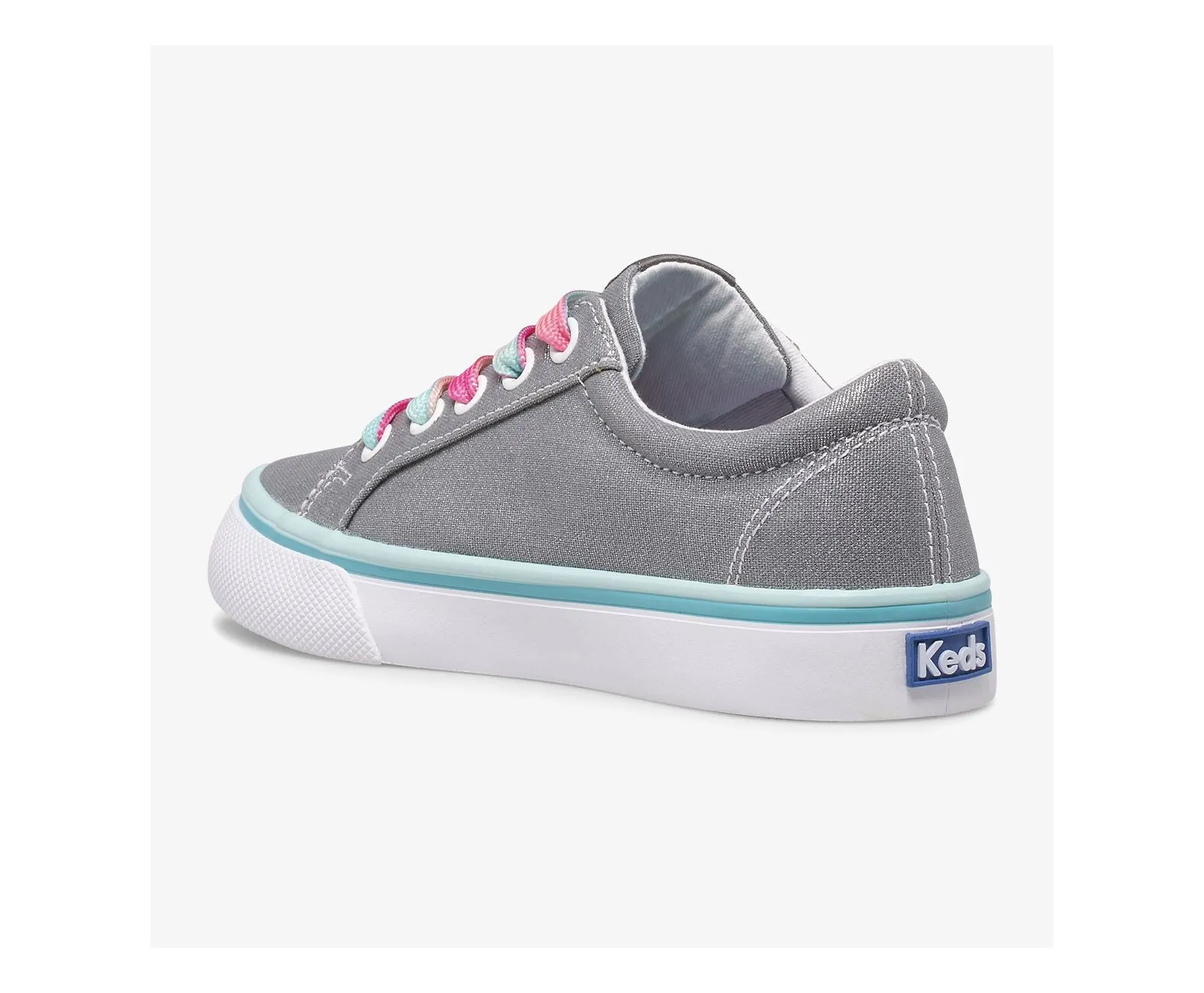 Jump Kick Kid's Lace Sneaker - Grey Canvas