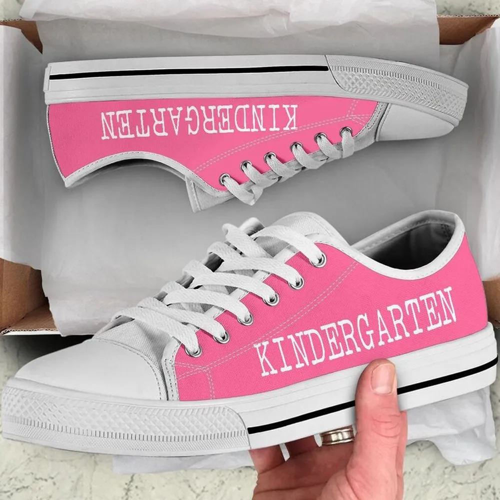 Kindergarten Strong Pink White Shoes, Teacher Shoes, Low Top Sneakers