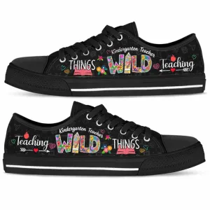 Kindergarten Teacher Teaching Wild Things Low Top Shoes, Teacher Shoes, Low Top Sneakers