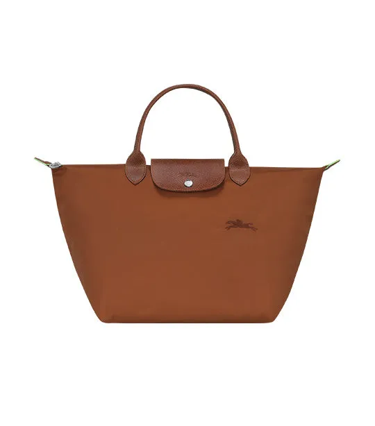 Le Pliage Green Top Handle Bag M Cognac