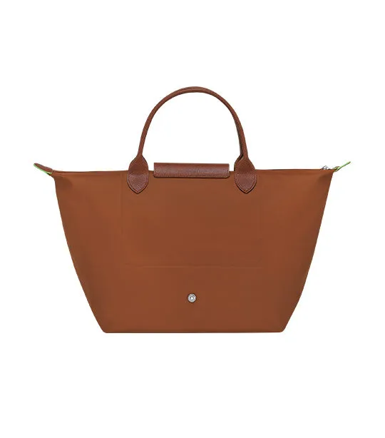 Le Pliage Green Top Handle Bag M Cognac