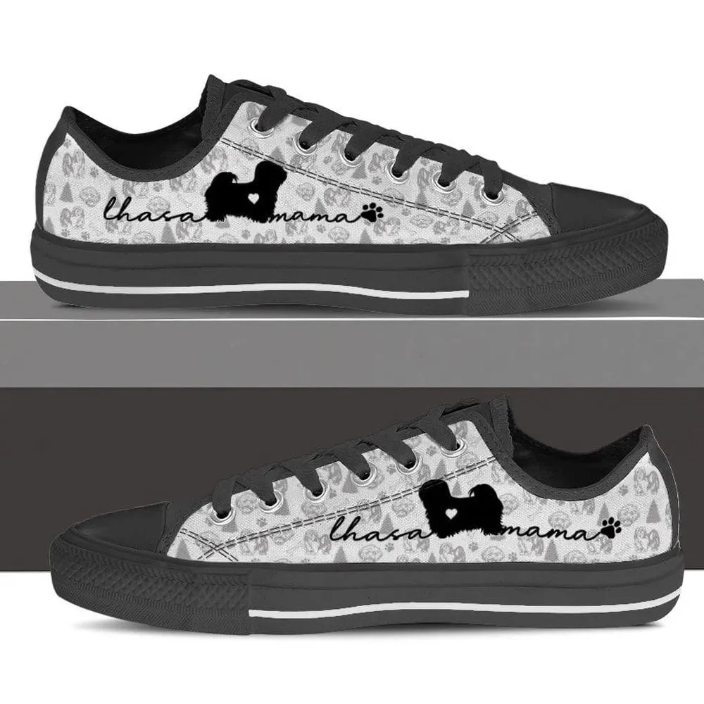 Lhasa Apso Low Top Shoes - Dog Walking Shoes Men Women, Dog Printed Shoes, Canvas Shoes For Men, Women