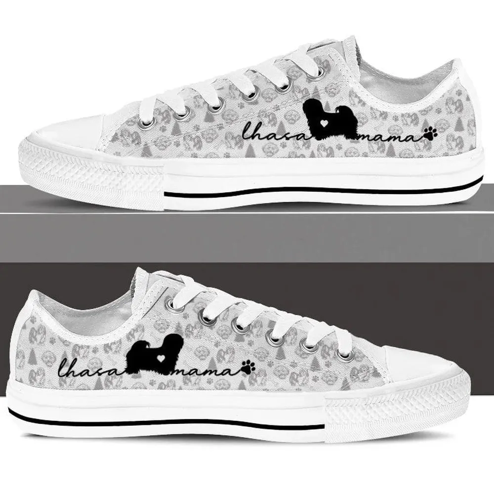 Lhasa Apso Low Top Shoes - Dog Walking Shoes Men Women, Dog Printed Shoes, Canvas Shoes For Men, Women