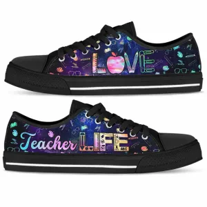 Love Teacher Life Low Top Shoes, Teacher Shoes, Low Top Sneakers