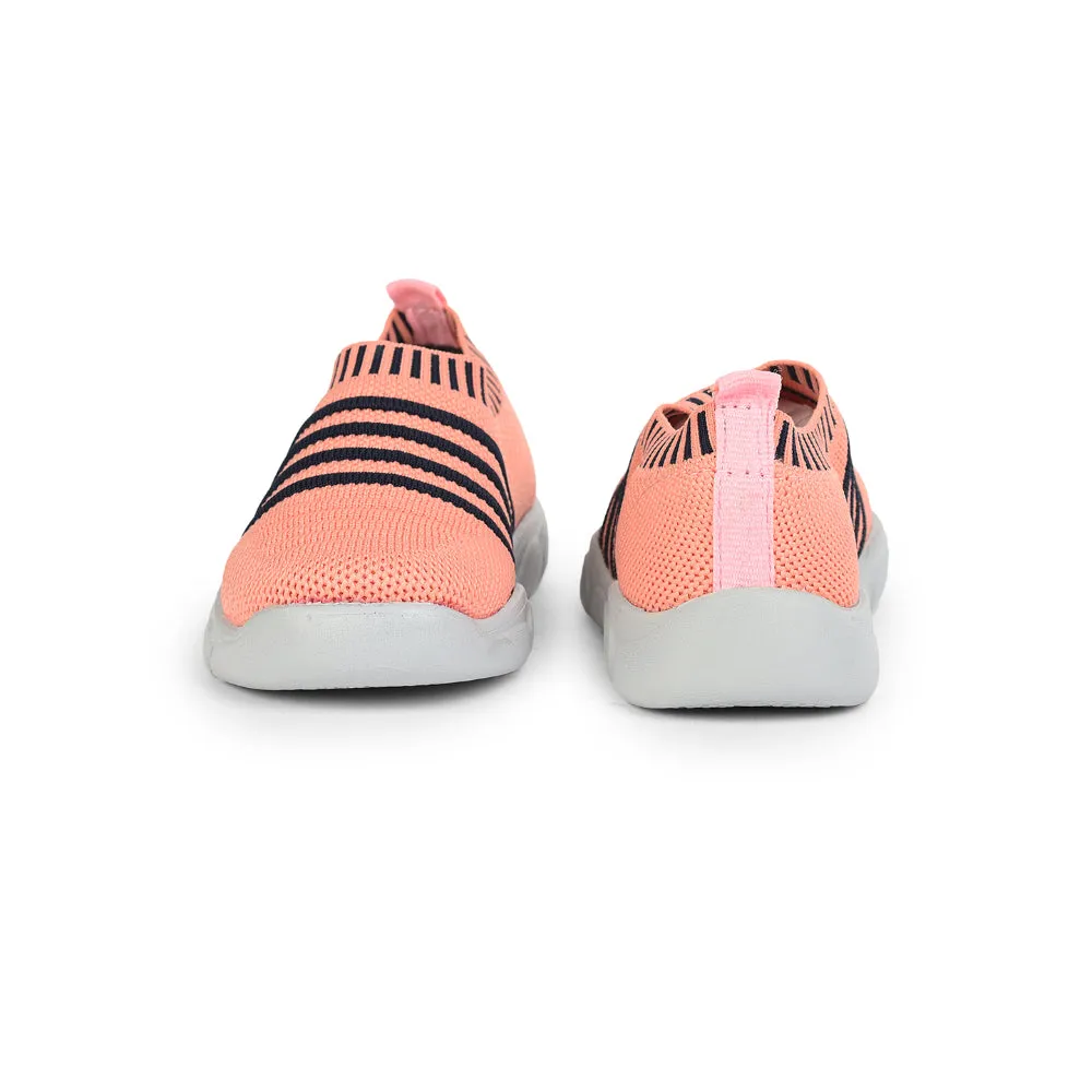 Lucy & Luke (Peach) Casual Slip on Shoes For Kids FLYNN-37 By Liberty