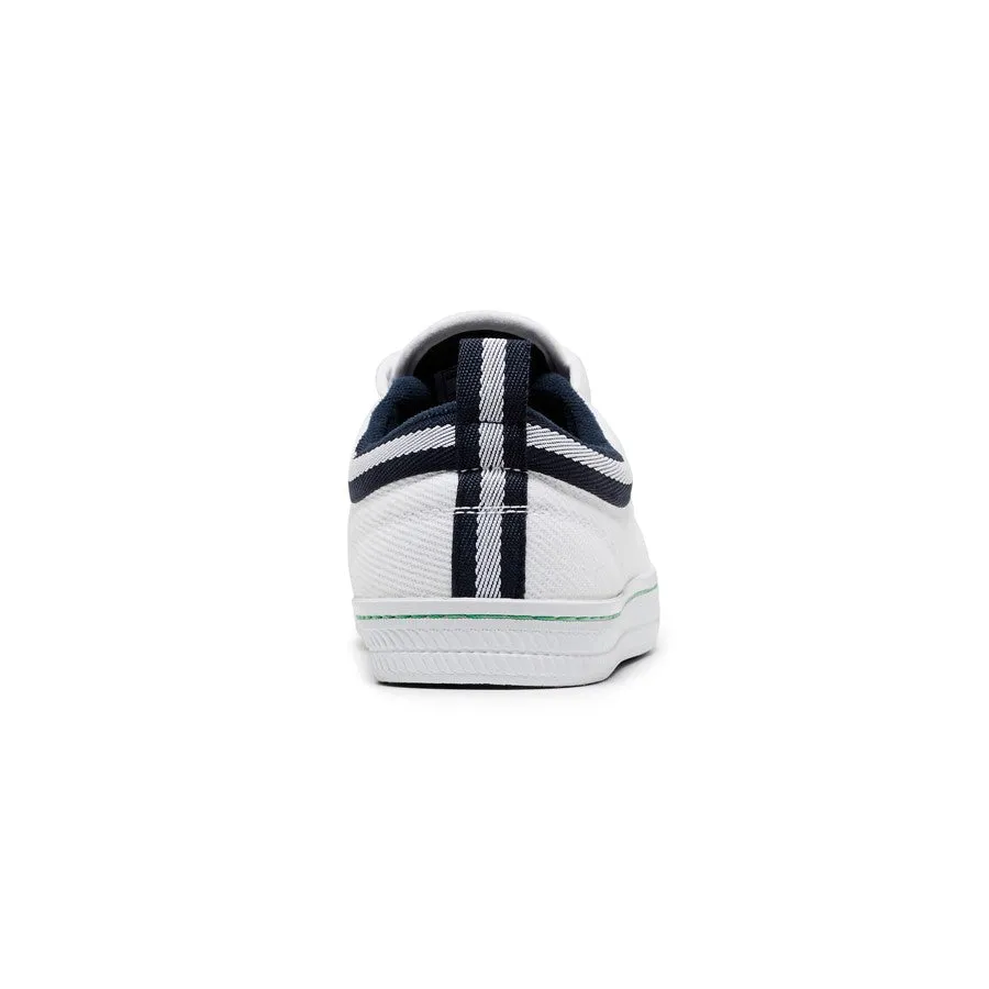 Mens Dunlop Classic Canvas Volleys Sneakers Casual White Navy Shoes