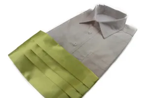 Mens Lime Adjustable Cummerbund