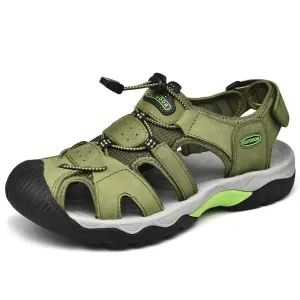 Men'S Outdoor Sports Sandals Leather Shoes