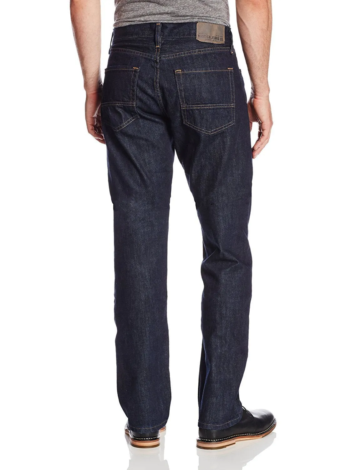 Nautica Men's Straight Dark Jean - Marine Rinse