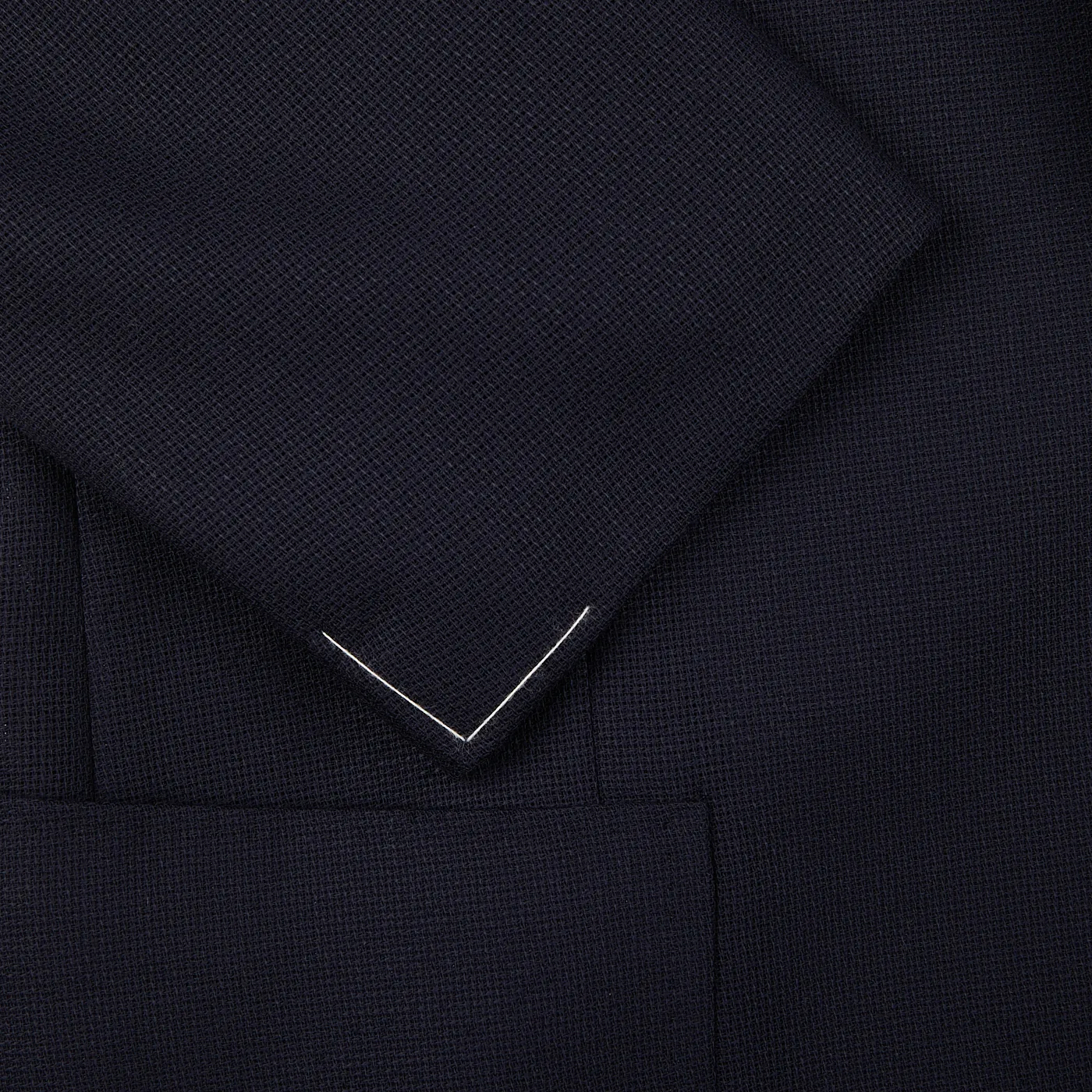 Navy Blue Wool Balloon Travel Blazer