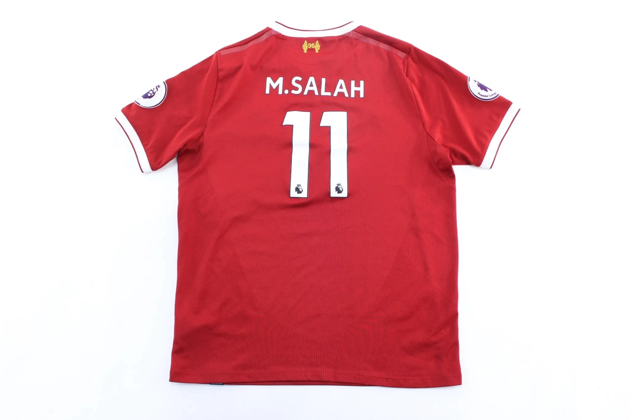 New Balance Embroidered Logo Liverpool Mohammed Salah Soccer Jersey