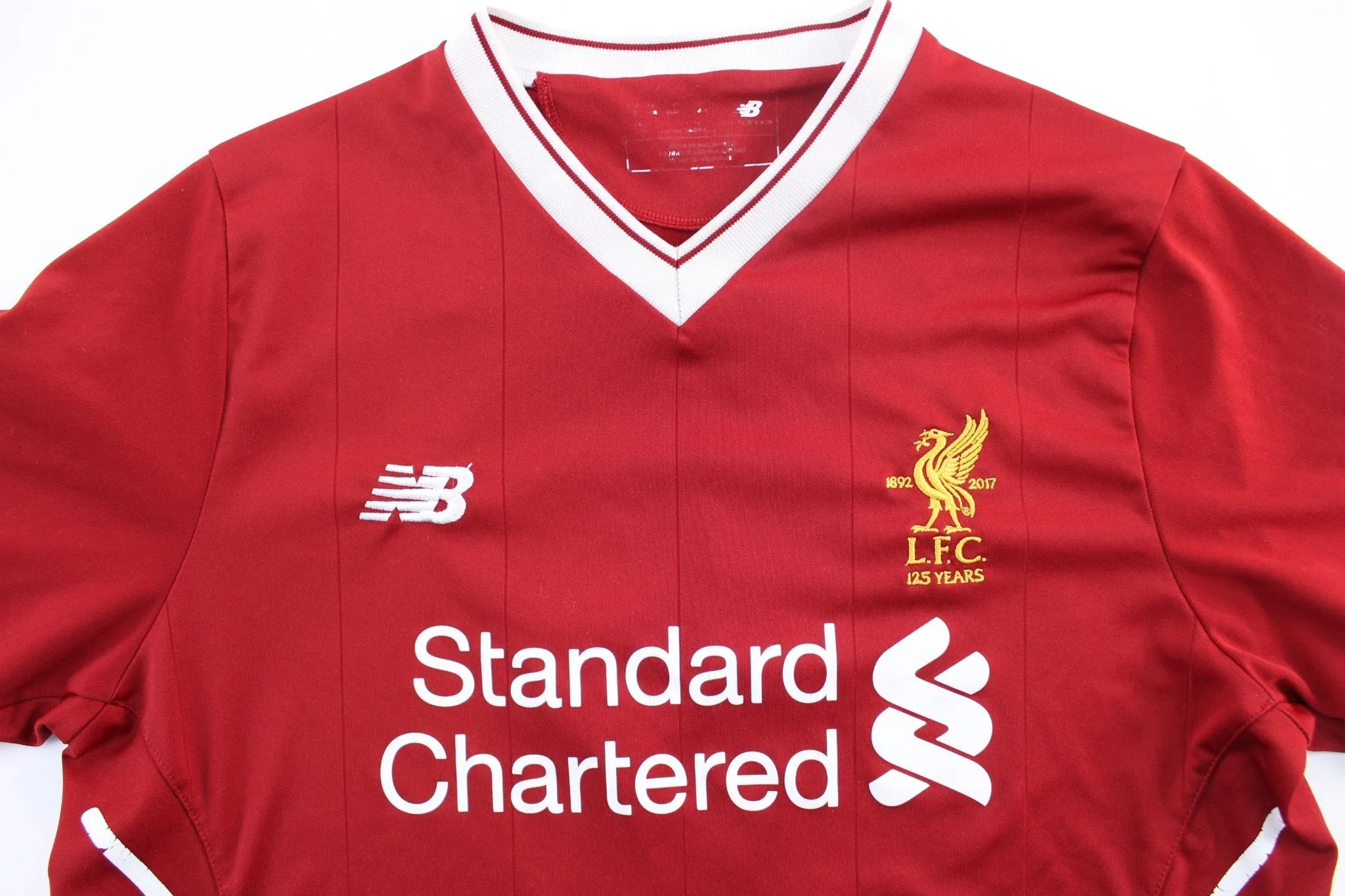 New Balance Embroidered Logo Liverpool Mohammed Salah Soccer Jersey