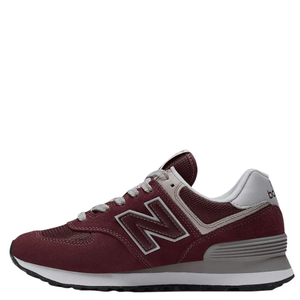 New Balance Men's 574v3 in Burgundy with White