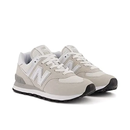 New Balance Women's 574 Core Sneaker, Nimbus Cloud/White, 6