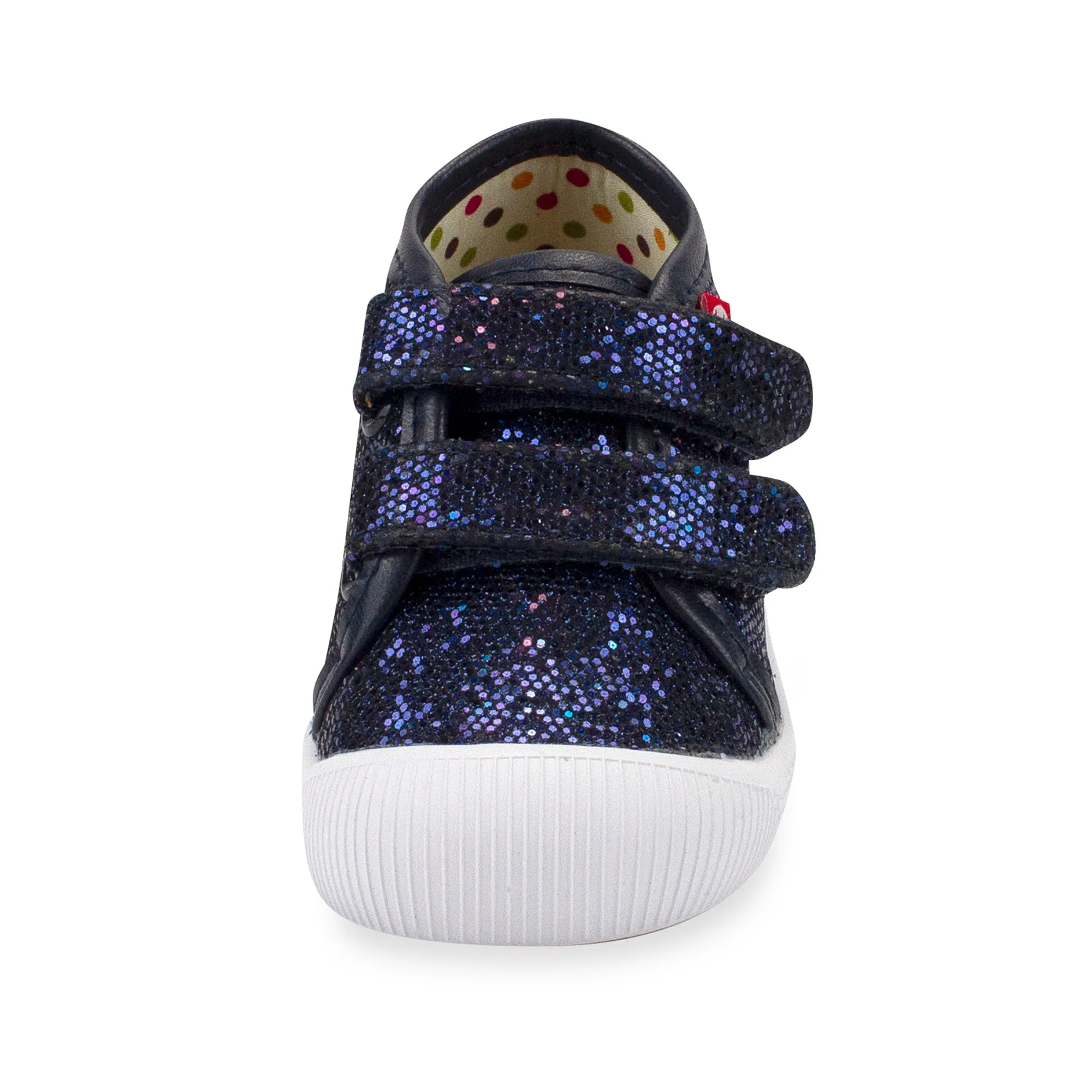 Nina Double V Baby Shoe - Navy Sparkle