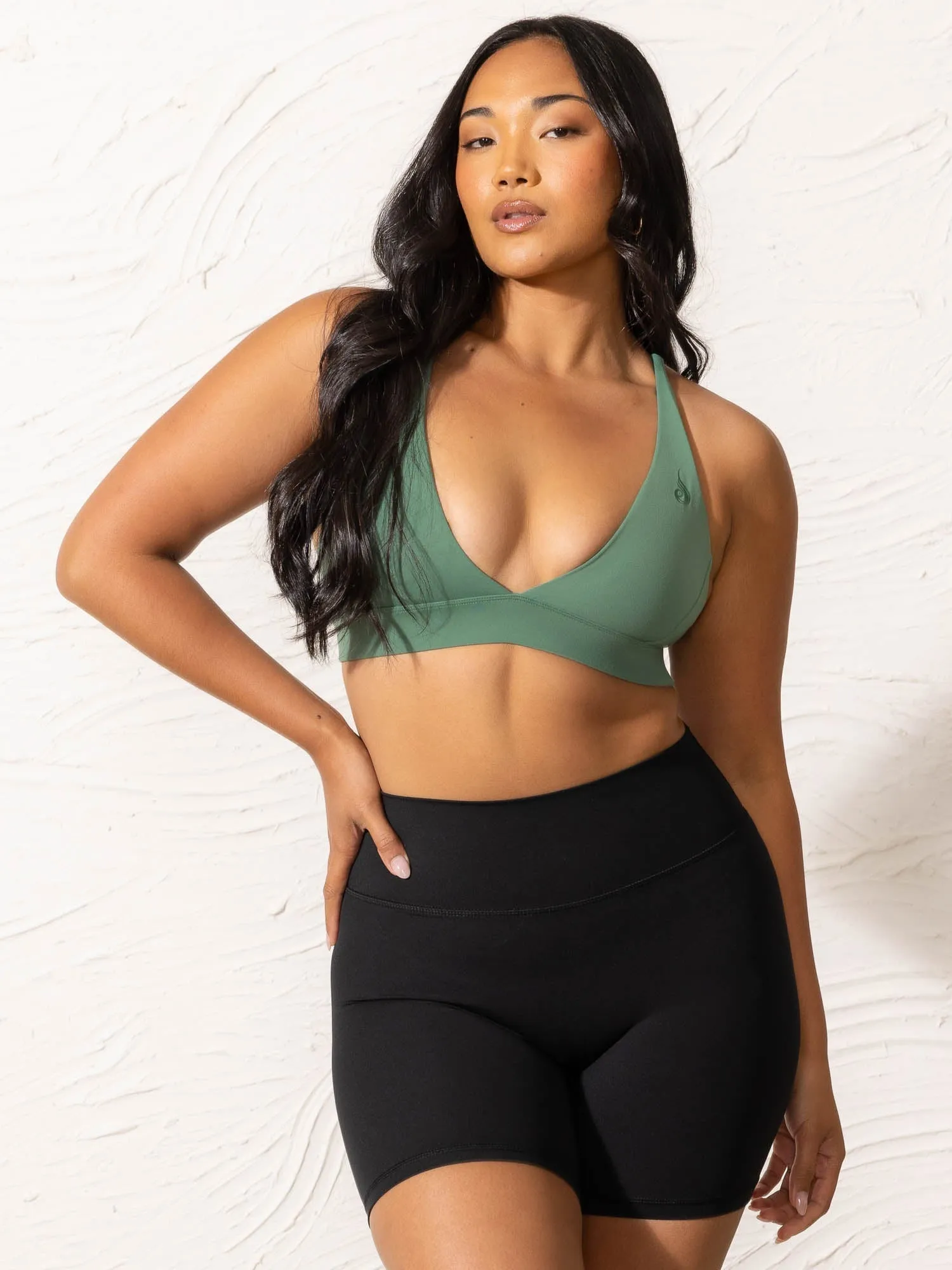 NKD Low Neck Sports Bra - Forest Green