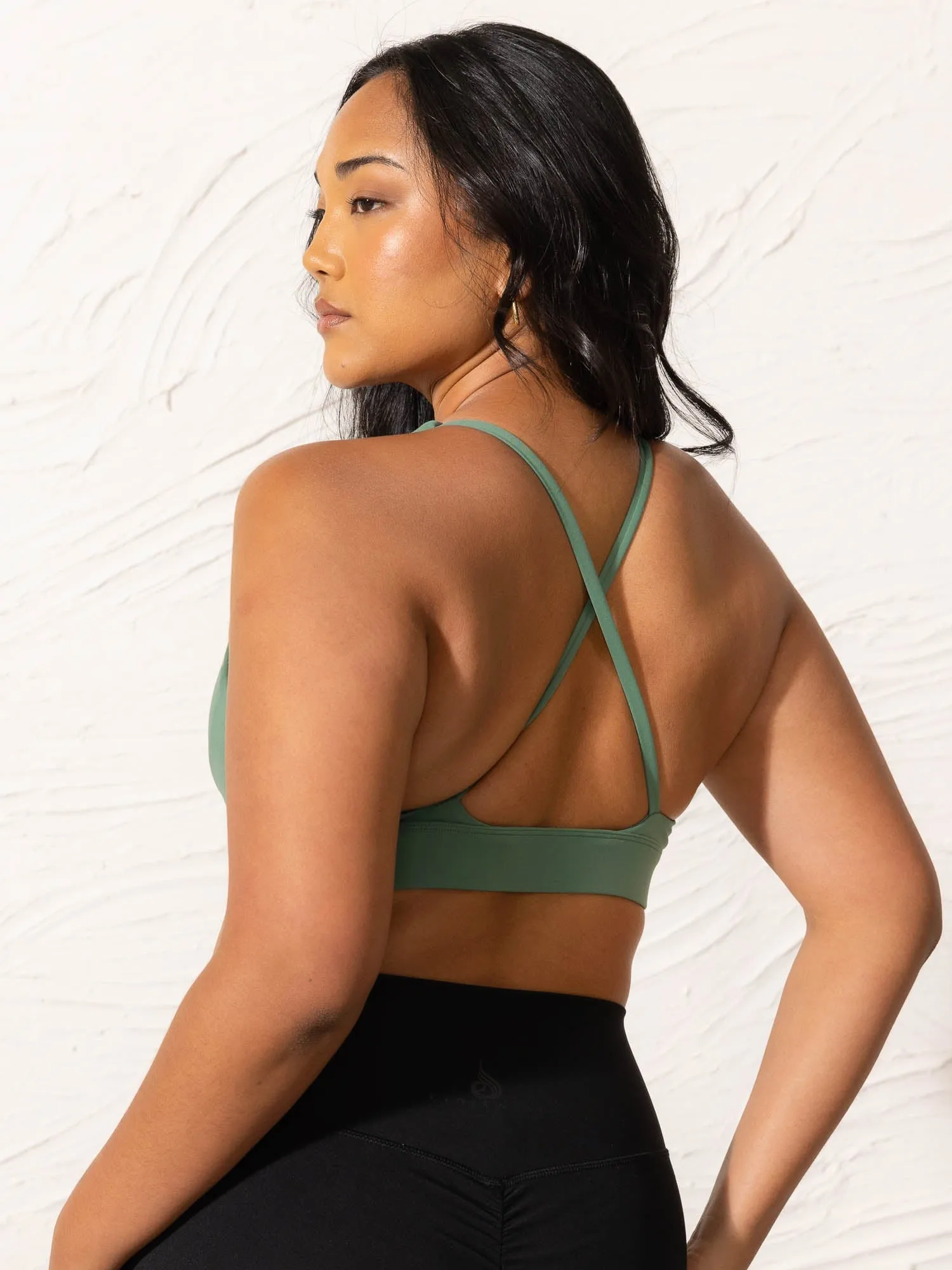 NKD Low Neck Sports Bra - Forest Green