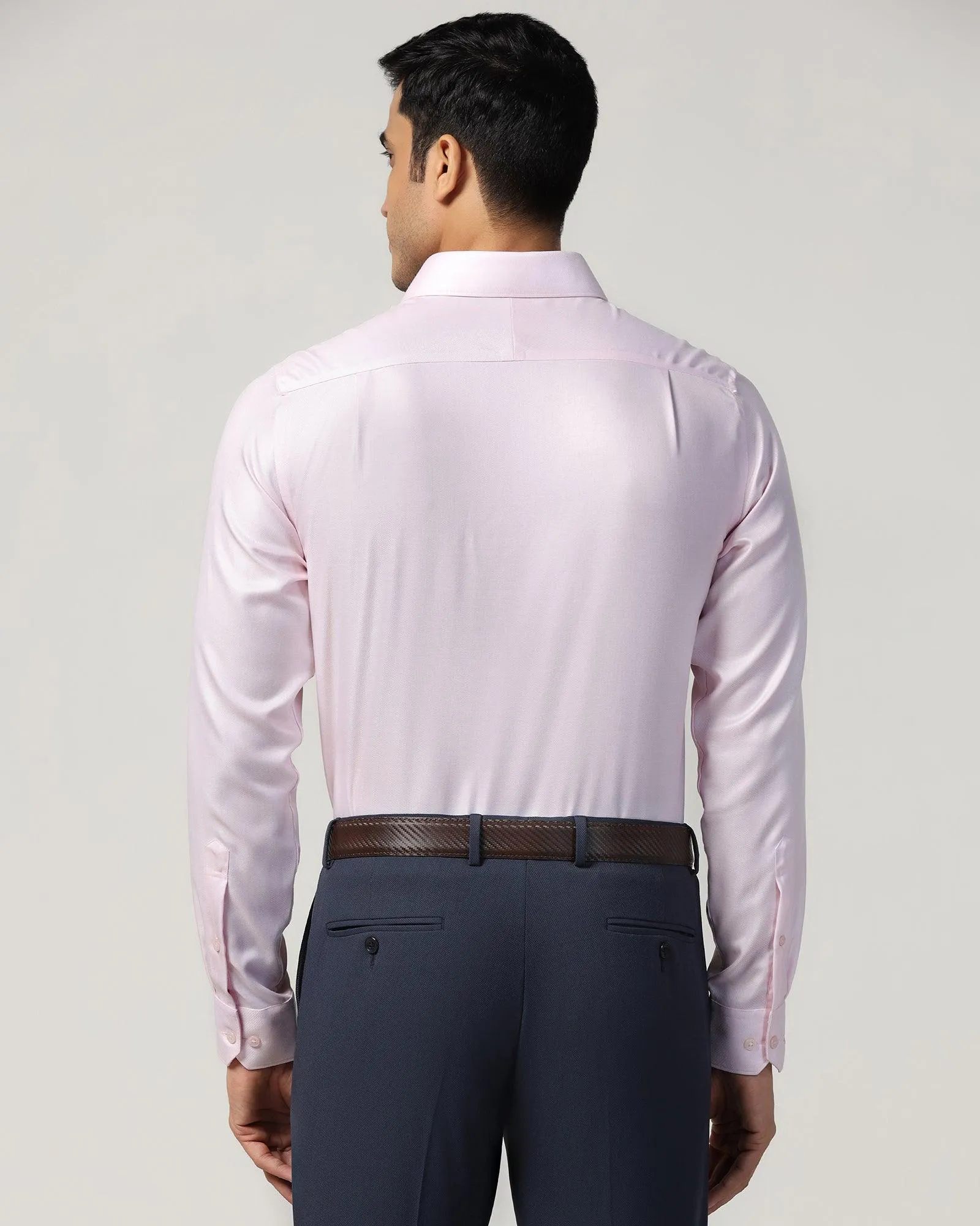 Non Iron Formal Purple Textured Shirt - Seoul