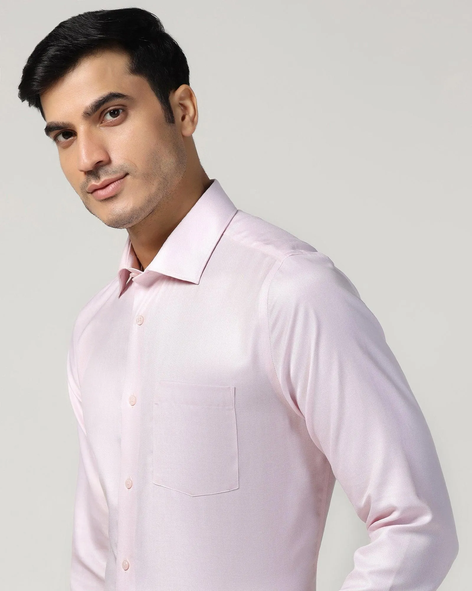 Non Iron Formal Purple Textured Shirt - Seoul