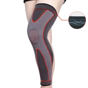 Nylon Knitted Riding Sports Extended Knee Pads, Size: M(Red Anti-slip)