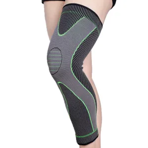 Nylon Knitted Riding Sports Extended Knee Pads, Size: XL(Green Basic)