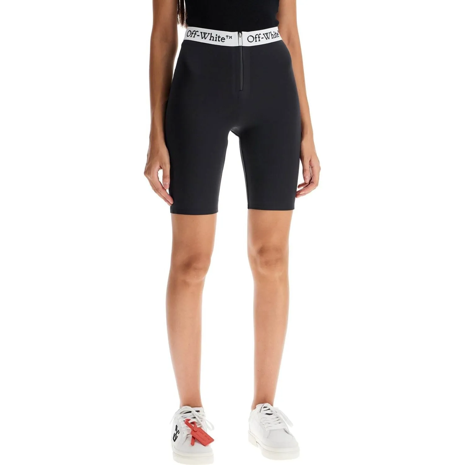 Off-White lycra logo band shorts