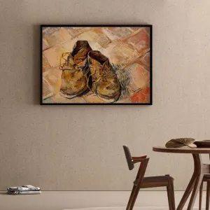 Painting Of Shoes By Vincent Van Gogh - Black Frame