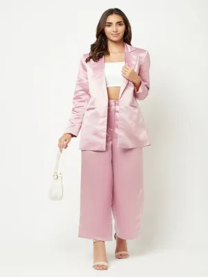 Pink Satin Powersuit